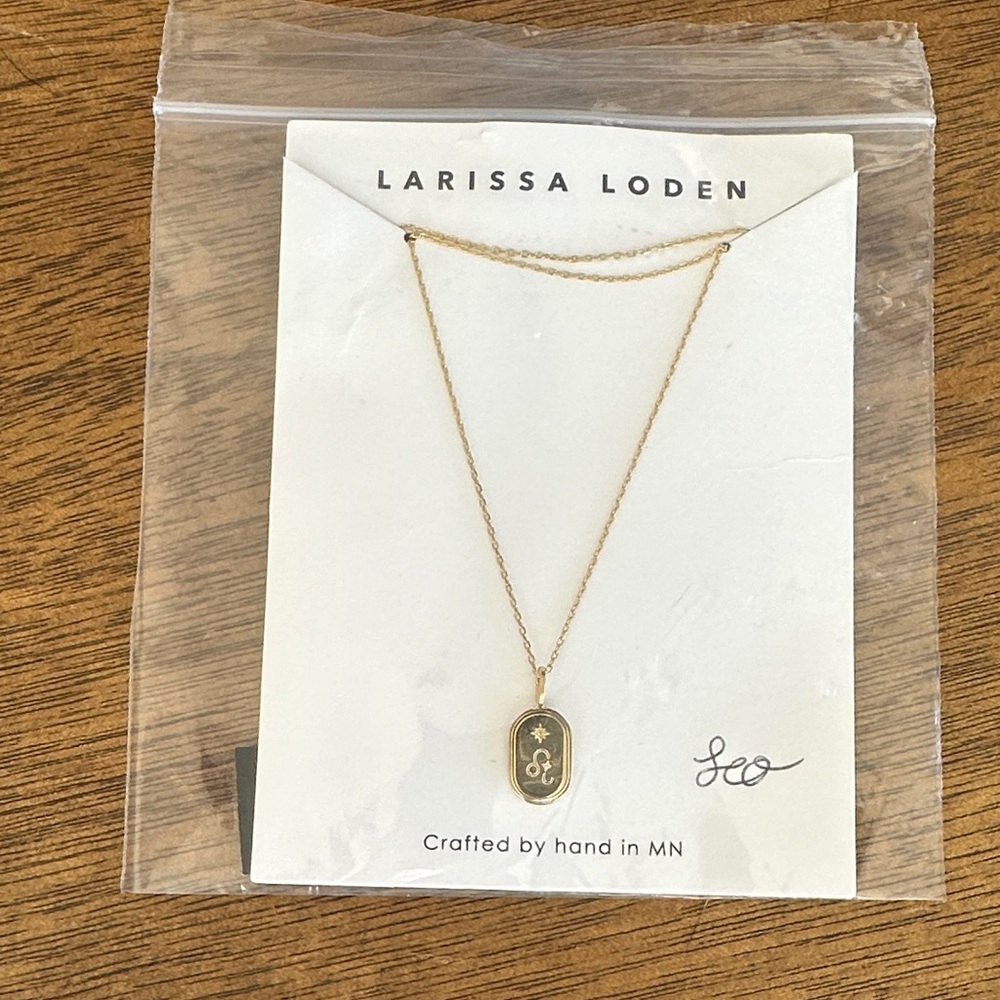 Larissa Loden Leo Gold Zodiac Pendant Necklace